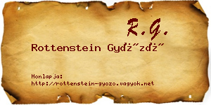 Rottenstein Győző névjegykártya